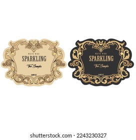 WINE COLLECTION LABEL DECORATIVE STICKER SPARKLING WINE