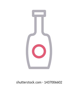 wine color line vector icon