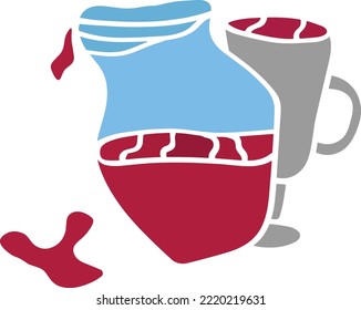 Vector de color de vino, impresión, ilustración
