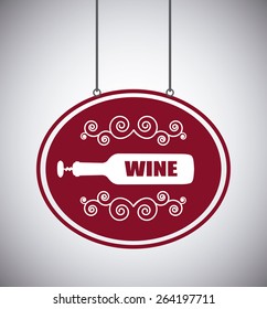 wine concept design, vector illustration eps10 graphic 
