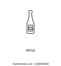 Wine concept line icon. Linear Wine concept outline symbol design. This simple element illustration can be used for web and mobile UI/UX.