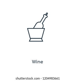 Wine concept line icon. Linear Wine concept outline symbol design. This simple element illustration can be used for web and mobile UI/UX.