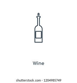 Wine concept line icon. Linear Wine concept outline symbol design. This simple element illustration can be used for web and mobile UI/UX.