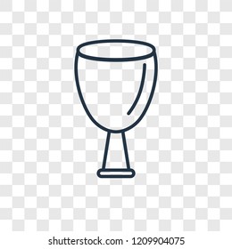 Wine concept vector linear icon isolated on transparent background, Wine concept transparency concept in outline style