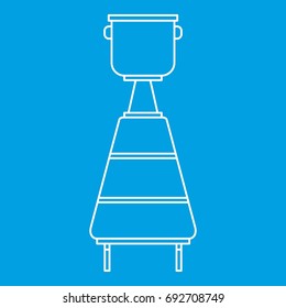 Wine container icon blue outline style isolated vector illustration. Thin line sign