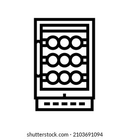 wine cooler line icon vector. wine cooler sign. isolated contour symbol black illustration