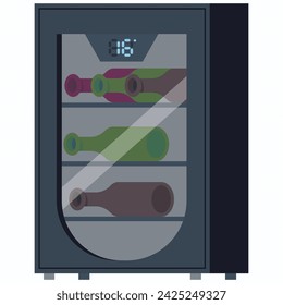 Wine cooler vector cartoon illustration isolated on a white background.