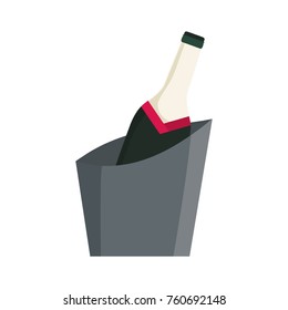 wine cooler  vector  illustration