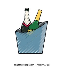 wine cooler  vector illustration