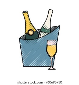 wine cooler  vector illustration