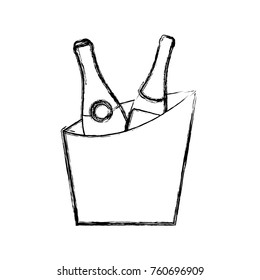 wine cooler  vector illustration