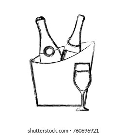 wine cooler  vector illustration