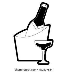 wine cooler  vector illustration