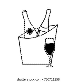 wine cooler  vector illustration