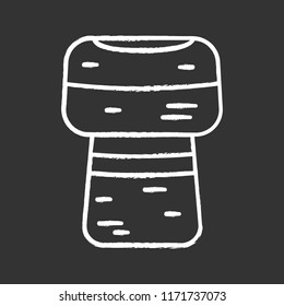 Wine cork chalk icon. Champagne cork. Isolated vector chalkboard illustration