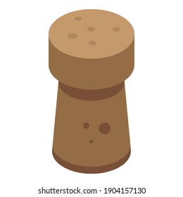 Wine Cork Icon. Isometric Of Wine Cork Vector Icon For Web Design Isolated On White Background