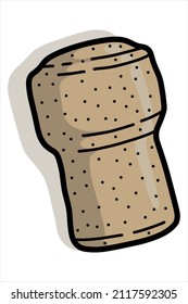 Wine cork - vector illustration on white