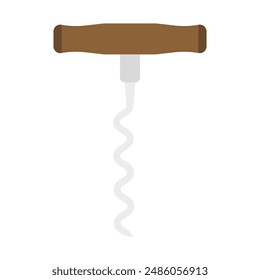 wine corkscrew icon symbol, vector illustration isolated on white background