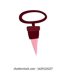 wine corkscrew tool isolated icon vector illustration design