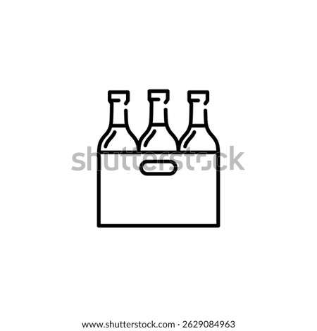 Wine crate icon. Simple wine crate icon for social media, app and web design. Vector illustration.