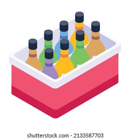 Wine create isometric icon download

