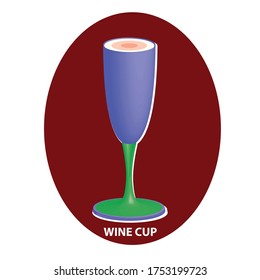 wine cup 3D  clip art.in the graphic arts,refers to pre-made images used to illustrate any medium. clip art 
