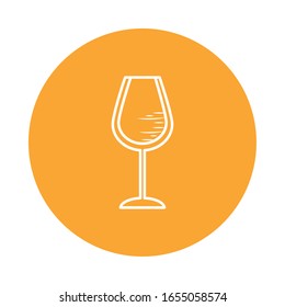 diseño ícono estilo copa de vino diseño ícono de cocina de cocinar Comer restaurante hogar menú cena comida comida comida y comida tema de comida Vector ilustración