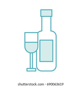 wine cup with bottle