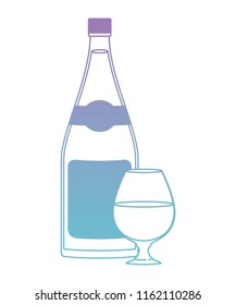 wine cup and bottle icon