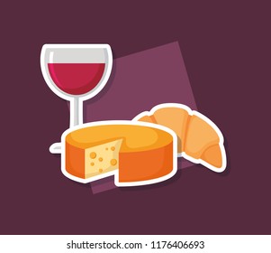 wine cup with cheese