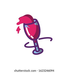 Wine cup design of Winery alcohol drink beverage restaurant celebration and party theme Vector illustration