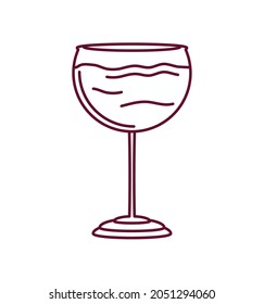 wine cup drink icon isolated