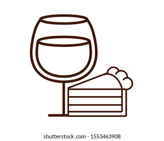 wine cup drink isolated icon vector illustration design