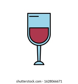 wine cup drink isolated icon vector illustration design