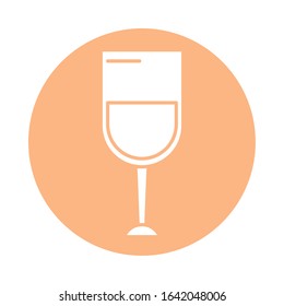 copa de vino bebida aislada icono ilustración vectorial