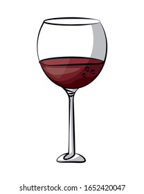 copa de vino bebida aislada icono ilustración vectorial