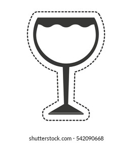 wine cup drink isolated icon vector illustration design