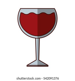 wine cup drink isolated icon vector illustration design