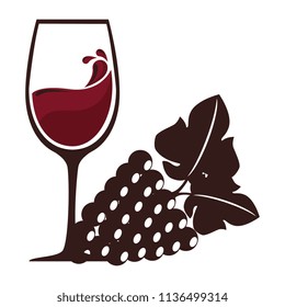 wine cup and grapes