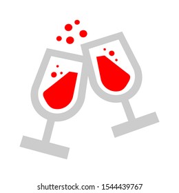 wine cup icon. Logo element illustration. wine cup symbol design. colored collection. wine cup concept. Can be used in web and mobile