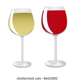 wine cup isolated over white background. vector
