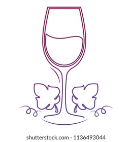 wine cup with leafs frame