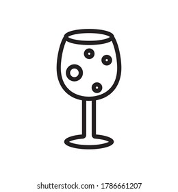 wine cup line style icon vector illustration design