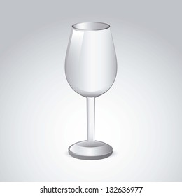 wine cup over gray background. vector illustration