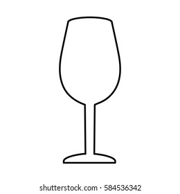 wine cup silhouette isolated icon