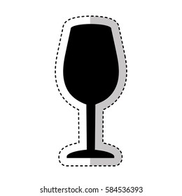 wine cup silhouette isolated icon