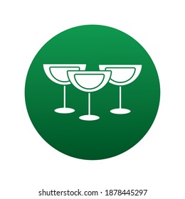 Weinbecher trinken Blockstil Symbol Vektorgrafik Design