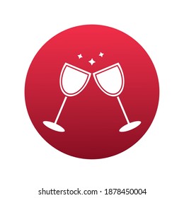 tazas de vino estilo bloque de bebidas icono diseño de ilustración vectorial