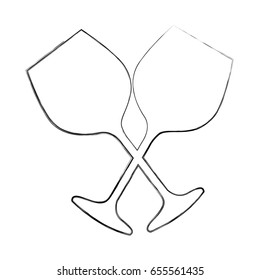 wine cups isolated icon