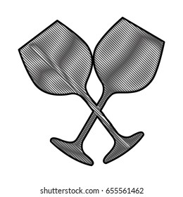 wine cups isolated icon